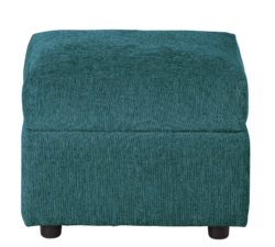 HOME - Tessa - Fabric Footstool - Teal